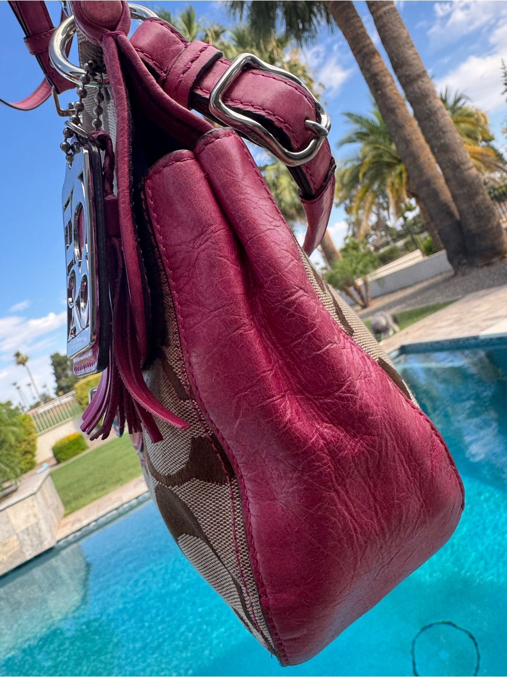 Coach Willis 2011 Limited Ed bag & multi hangtag Legacy lining crossbody 2-way - Picture 6 of 16